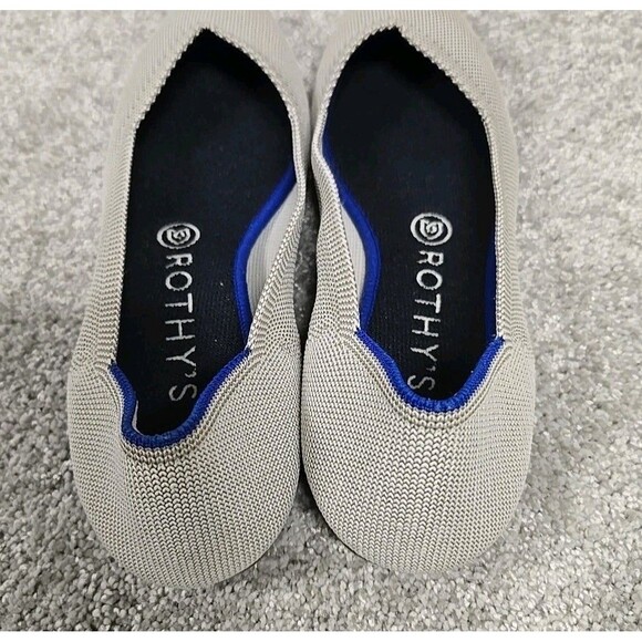 Rothy's The Point Dove Gray Knit Ballet Flats Women's Size US 9 - Picture 3 of 7
